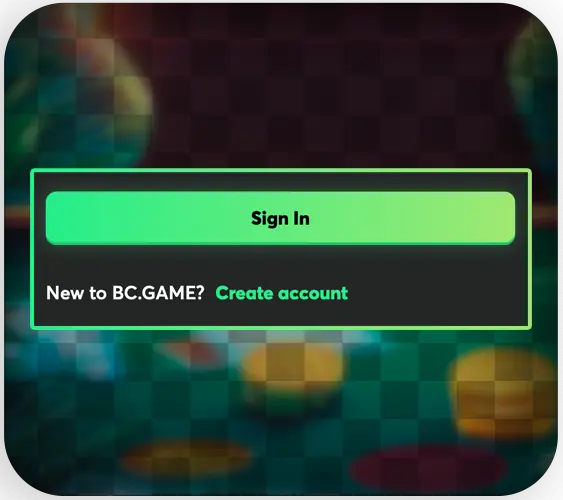 Login confirmation button