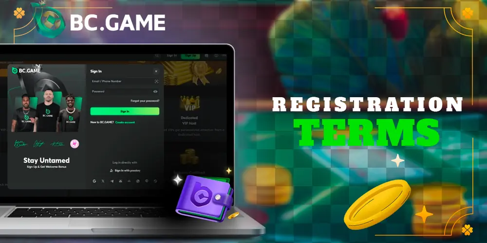 Account registration requirements